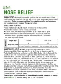 HomeoPet Feline Nose Relief Box Back