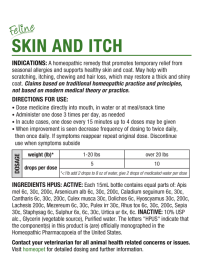 HomeoPet Feline Skin and Itch Box Back