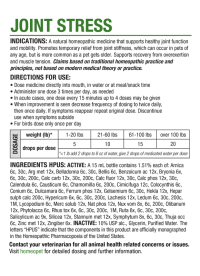 HomeoPet Joint Stress Box Back